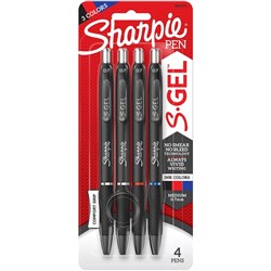 Sharpie Gel Pen Retractable 0.7mm Business Assorted Pack of 4