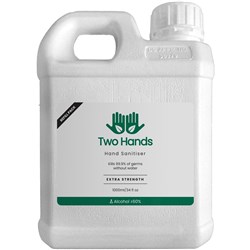 Two Hands Hand Sanitiser 1 Litre Gel Refill 60% Alcohol