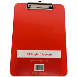 Stat.Clipboard A4 Acrylic Red