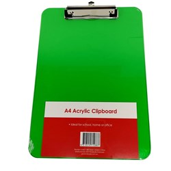 Stat.Clipboard A4 Acrylic Green