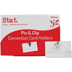 Stat Convention ID Holder Pin and Clip Box50