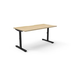 Rapidline Halo Static Single Sided Workstation 1500W x 750D x 730mmH Natural Oak/Black