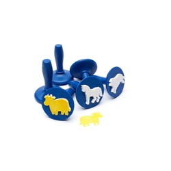 Educational Colours Wooden Dough Stamps Farm Animals Set Of 6