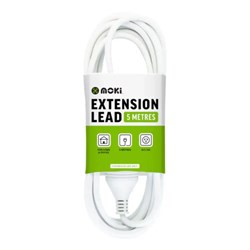 Moki Extension Lead 5 Metre White