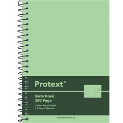 Protext Notebook Polypropylene Cover A6 Ruled 200 Page Side Opening Pack Of 10 Assorted