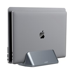 Mbeat Stage S5 Adjustable Dual Bay Tablet Laptop And MacBook Vertical Stand Grey
