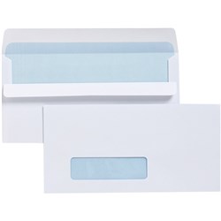 Cumberland Window Face Envelope DL Self Seal Secretive White Box Of 500