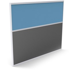 Rapidline Rapid Screen 1500W x 30D x 1250mmH Blue Fabric / Ironstone Base