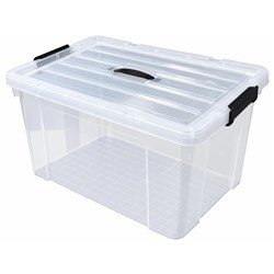Italplast 48 Litre Storage Box With Lid Clear