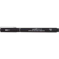 Uni Pin 200 Fineliner Drawing Pen 0.8mm Black