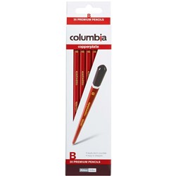 Columbia Copperplate Lead Pencils Hexagon B Pack Of 20