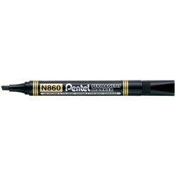 Pentel N860 Permanent Marker Chisel 1.5-4.5mm Black