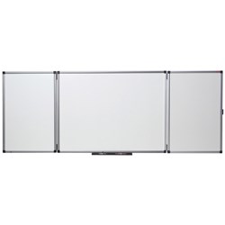 Nobo Folding Confidential Whiteboard Non Magnetic 1200 x 900mm Silver Frame