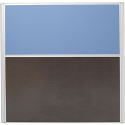 Rapidline Rapid Screen 1200W x 30D x 1250mmH Blue Fabric / Ironstone Base