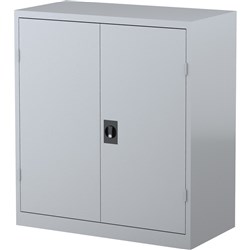 Steelco Steel Stationery Cupboard 2 Shelves 914W x 463D x 1015mmH Silver Grey