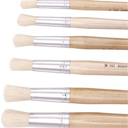 Jasart Hog Bristle Series 582 Round Brushes Size 6 Pack Of 12