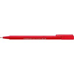 Staedtler 338 Triplus Broadliners Broad 0.8mm Red Box of 10